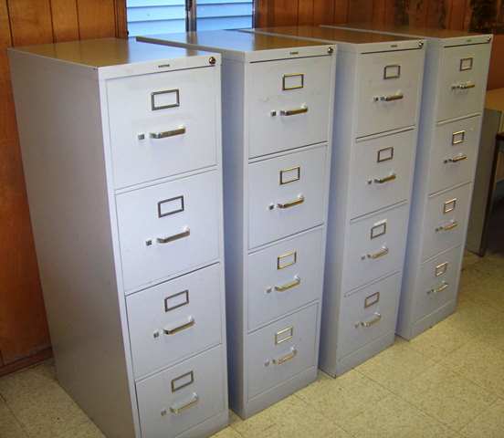 Hon 510 Series 25 Inch 4 Drawer Light Gray Filing Cabinet Qty 4 Lot B
