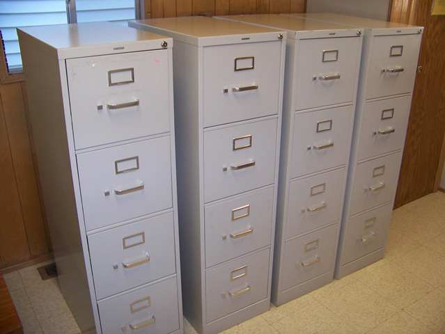 Hon 510 Series 25 Inch 4 Drawer Light Gray Filing Cabinet Qty 4 Lot C