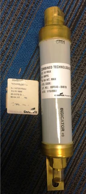 Fuse, Current Limiting, 40 amp, 8.3 kV, with Blown Fuse Indicator