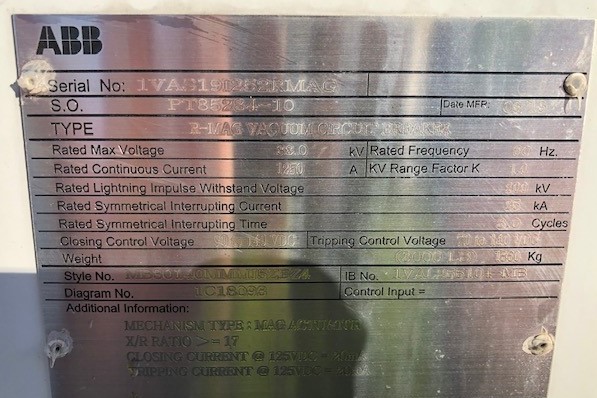 ABB Vacuum Circuit Breaker