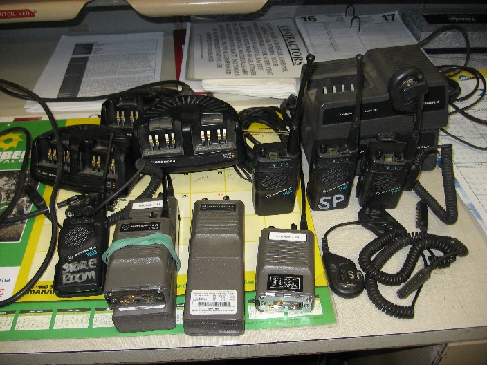 Two Way Radios (walkie-talkie) with Chargers - Motorola