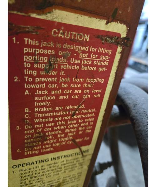 Snap-On Floor End Bumper Jack - Image 3